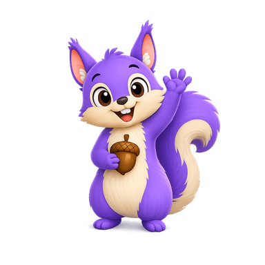 Kori the squirrel waving